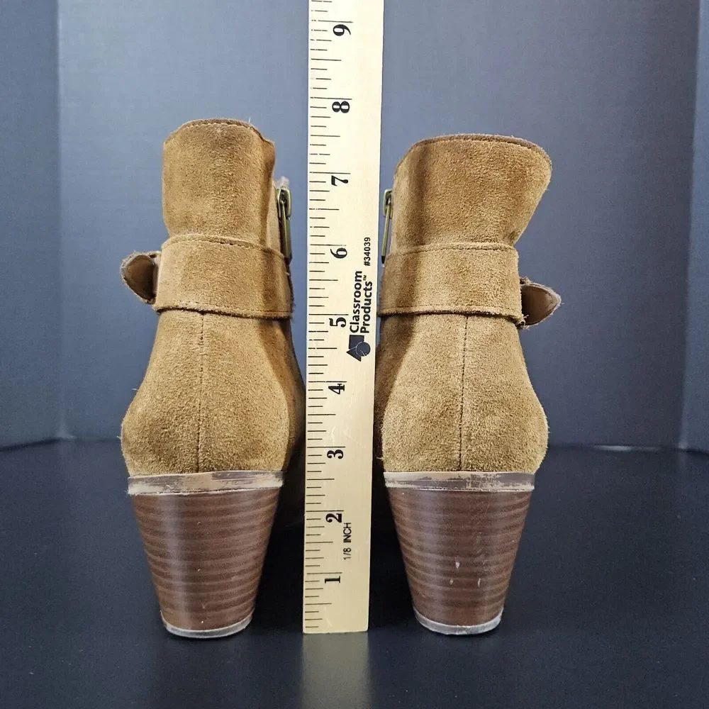 Sam Edelman Women's Suede Booties‎ Lynne Size US 8.5M 8 1/2M Brown Ankle Boots